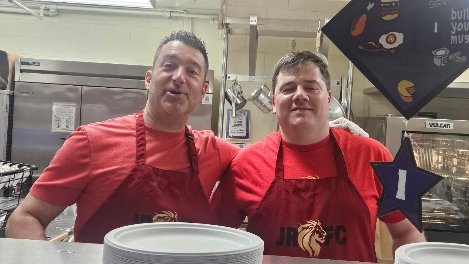 Members serving at a school event
